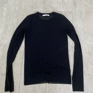 Mesh long sleeve top